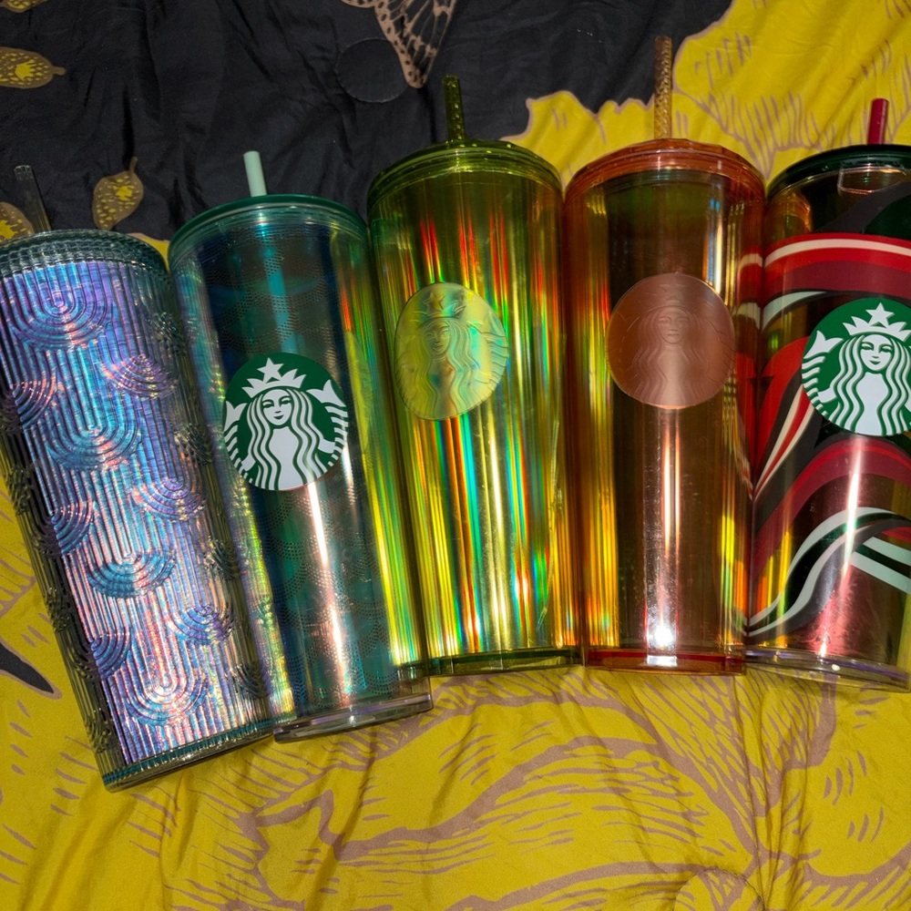 Starbucks Holographic and Metallic Tumbler Collection (4 cups)